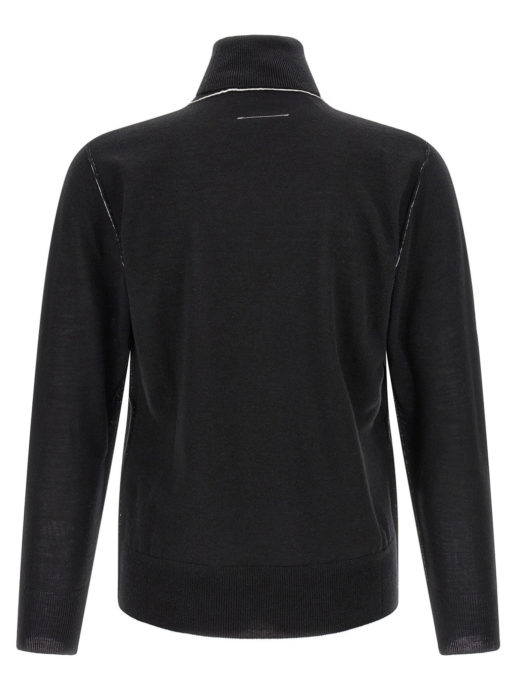 Mm6 Maison Margiela Turtleneck Sweater With Contrast Stitching