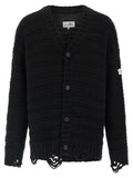 Mm6 Maison Margiela Distressed Wool Cardigan
