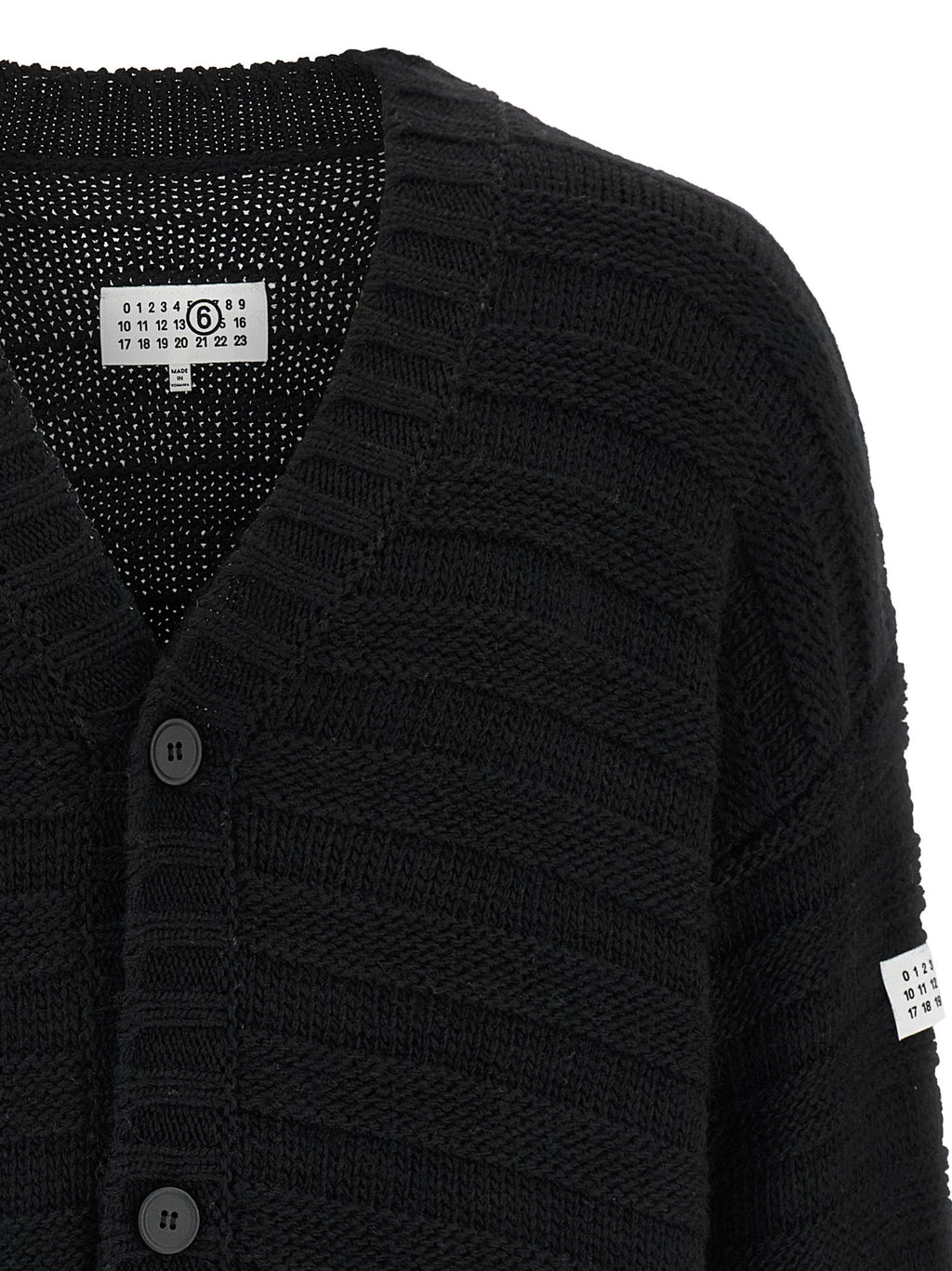 Mm6 Maison Margiela Distressed Wool Cardigan