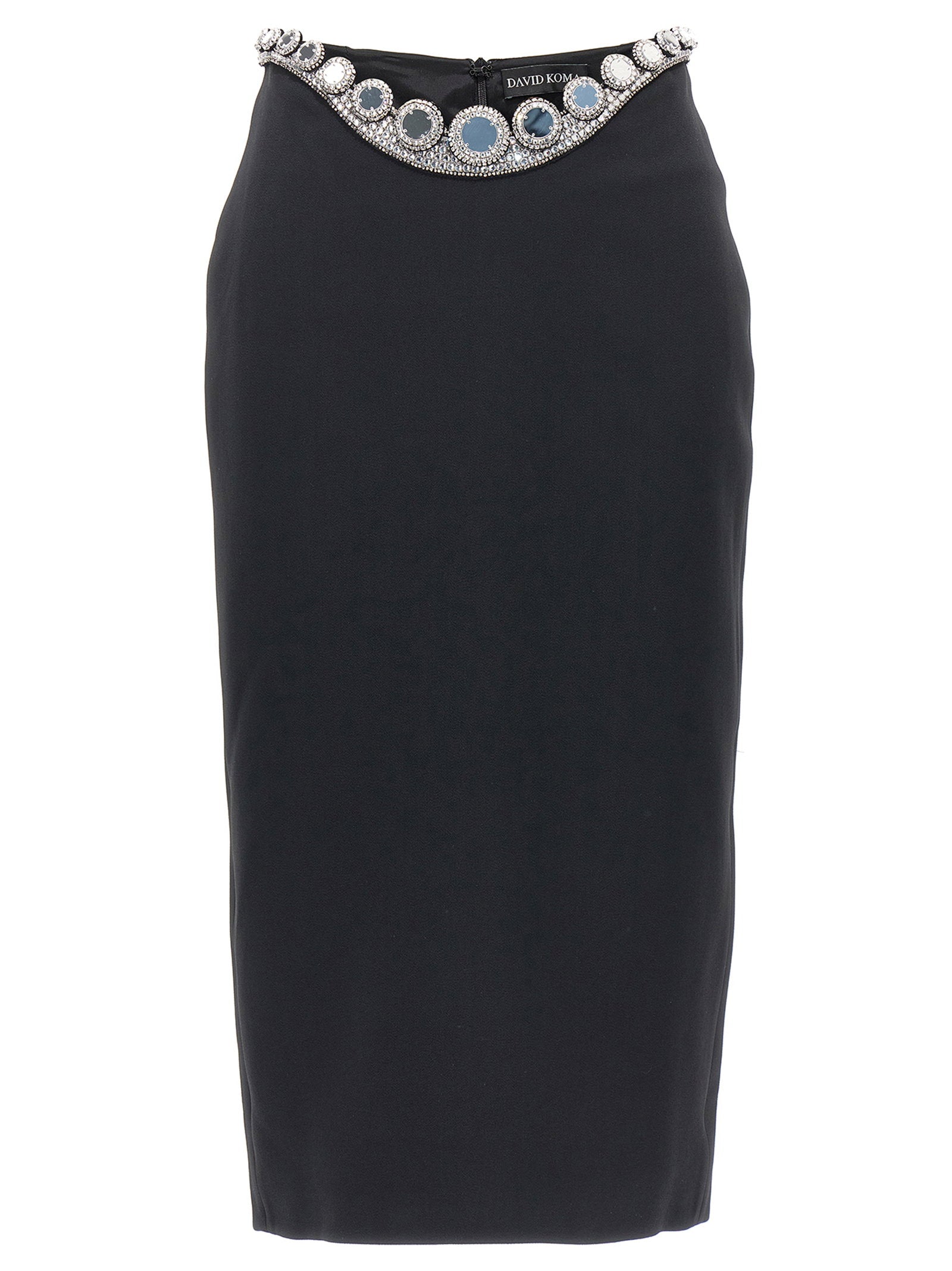 David Koma Puffer Circle Embroidery Skirt