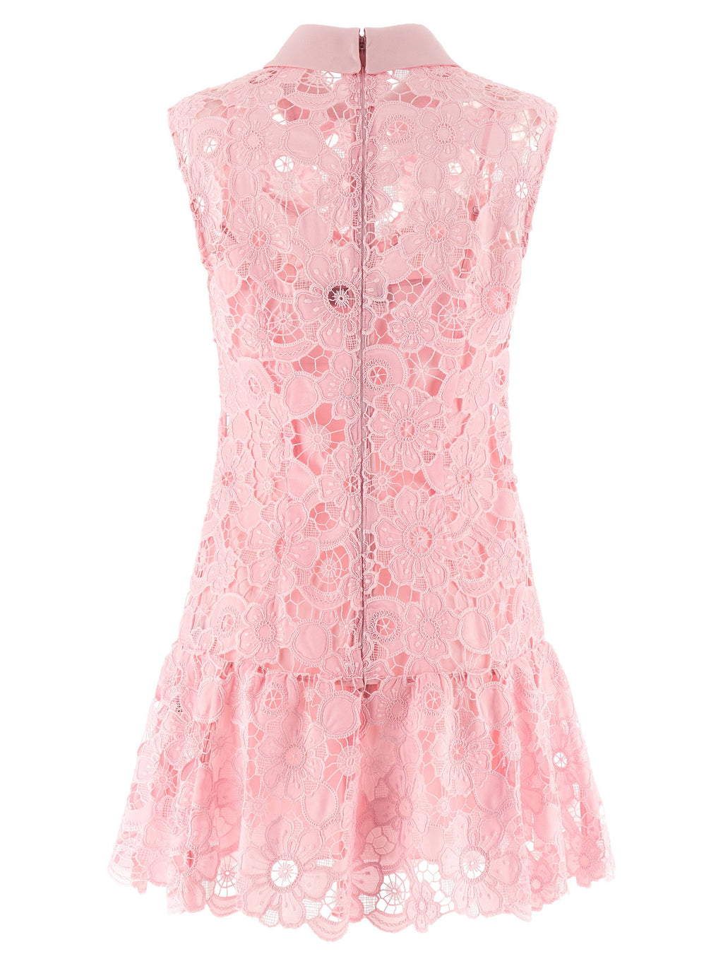 Self-Portrait Pink Lace Collared Dress