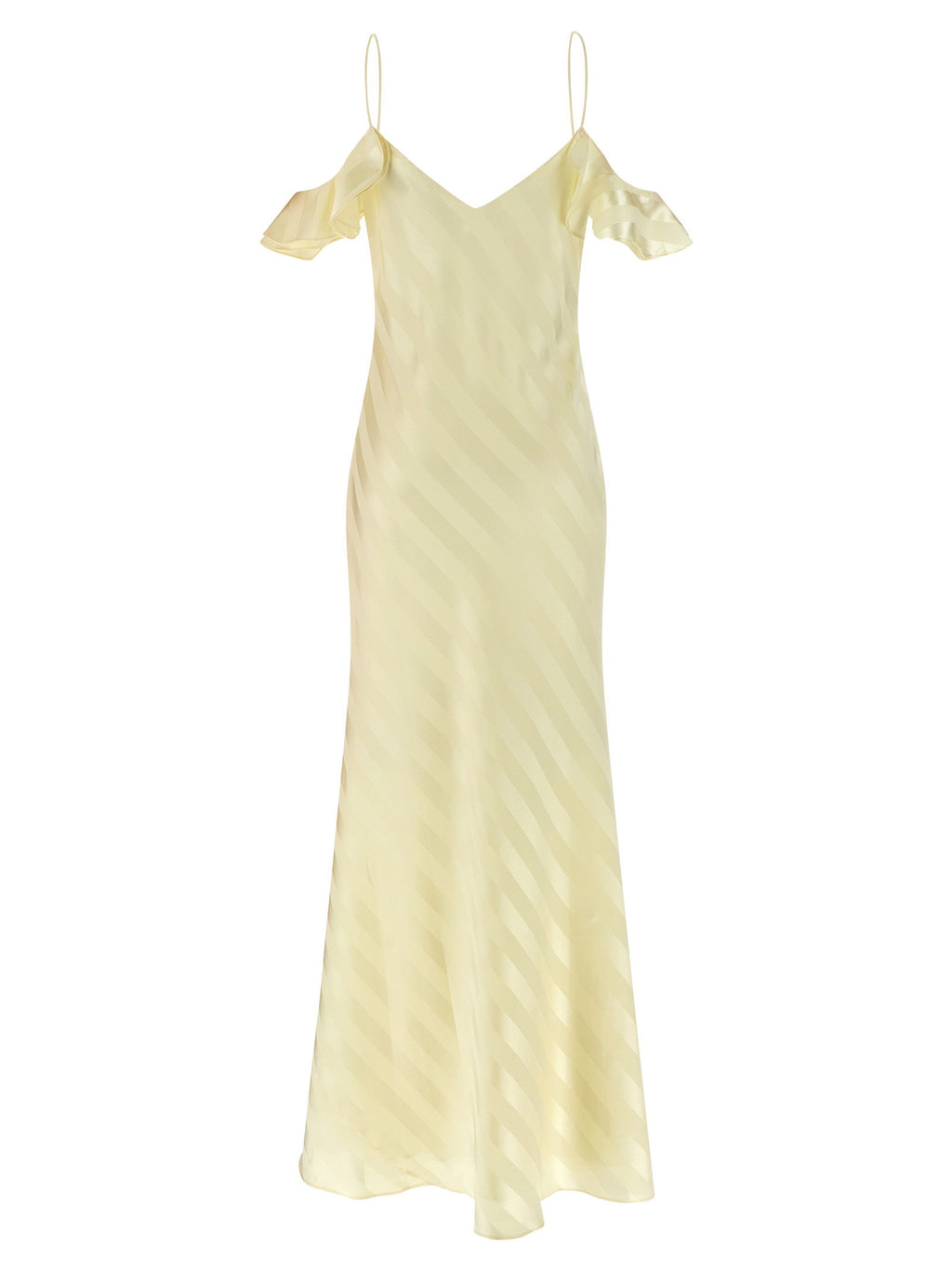 Self-Portrait Satin Striped Long Dress