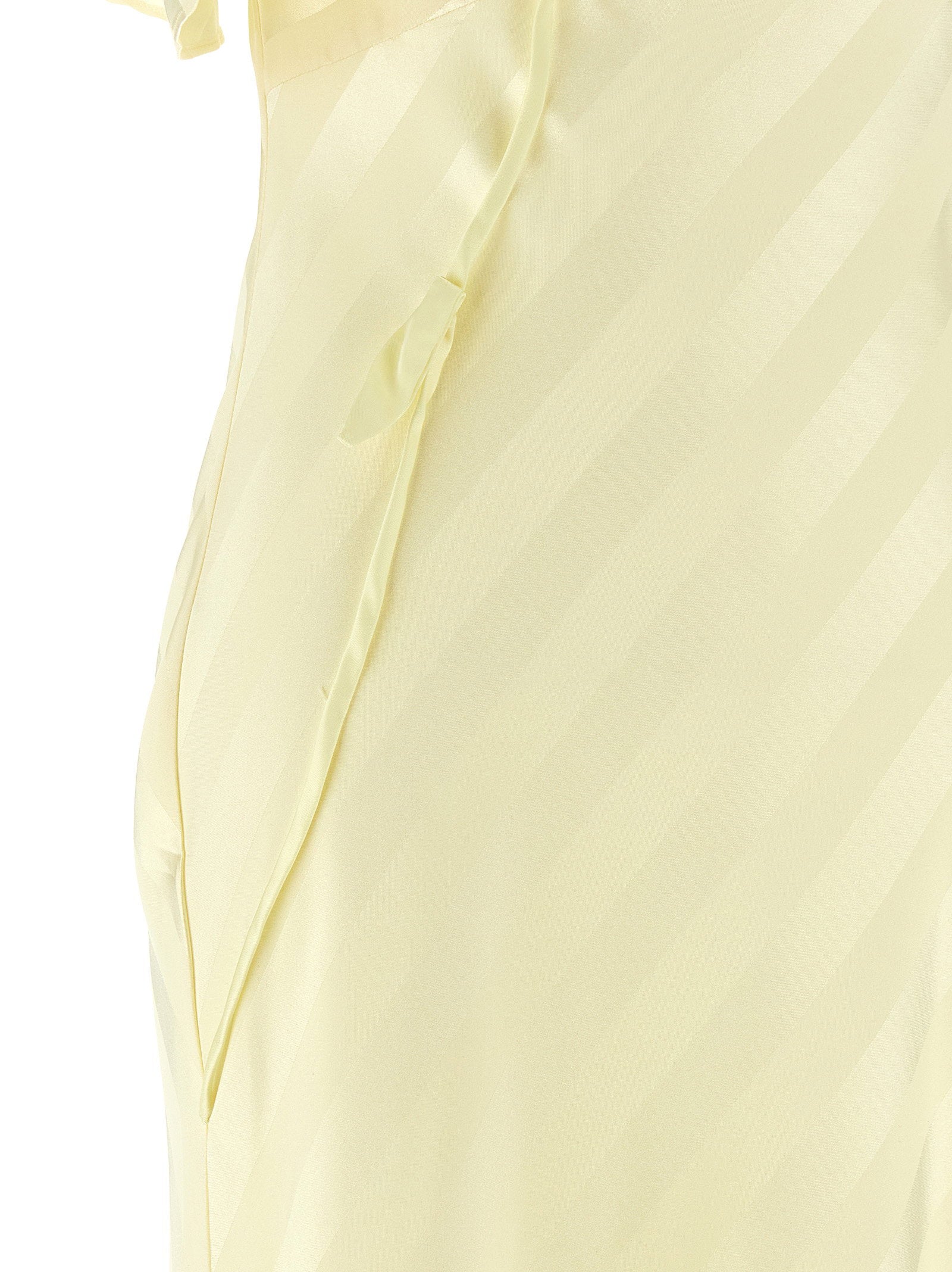 Self-Portrait Satin Striped Long Dress