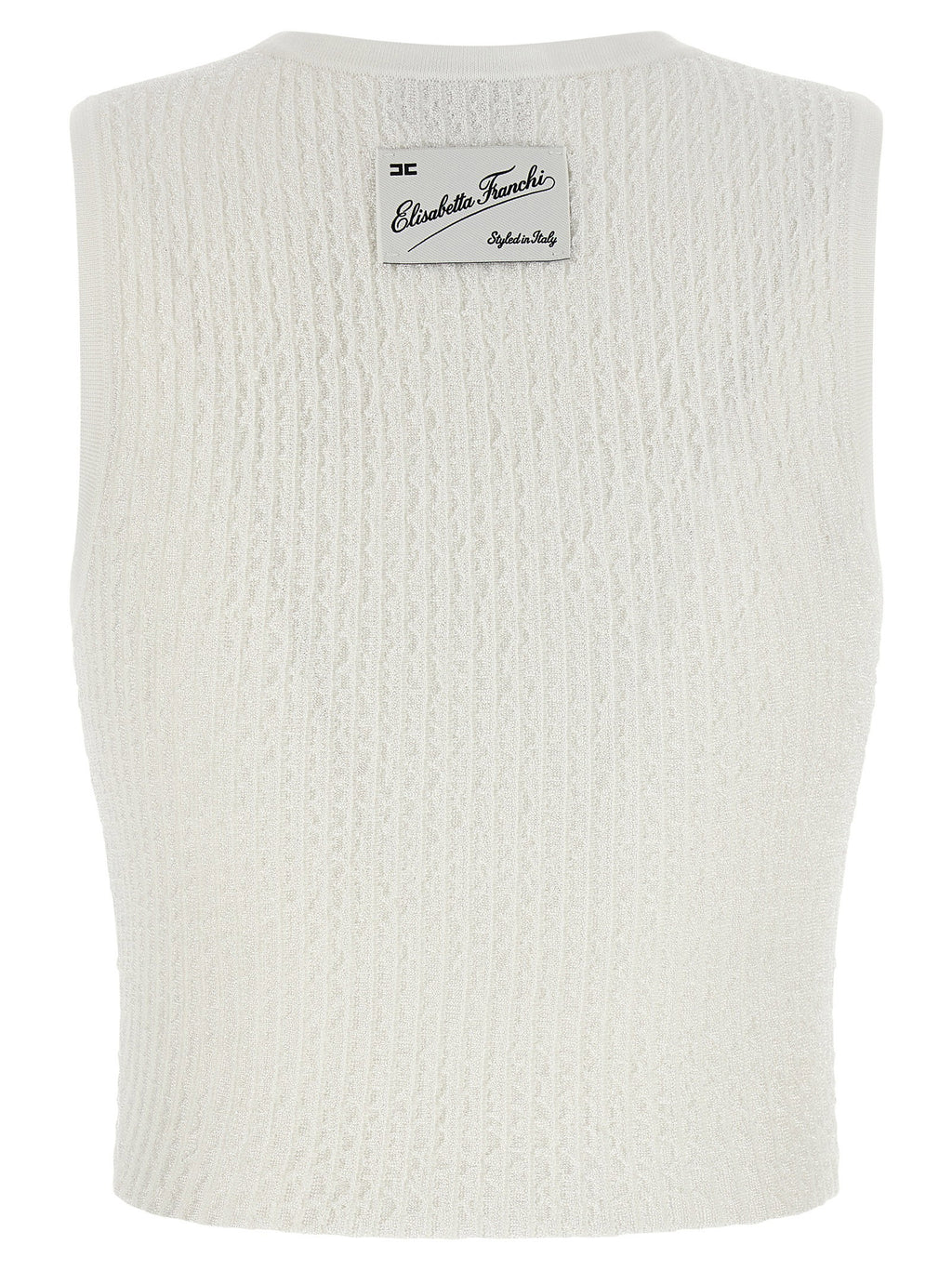 Elisabetta Franchi Ribbed Crop Top