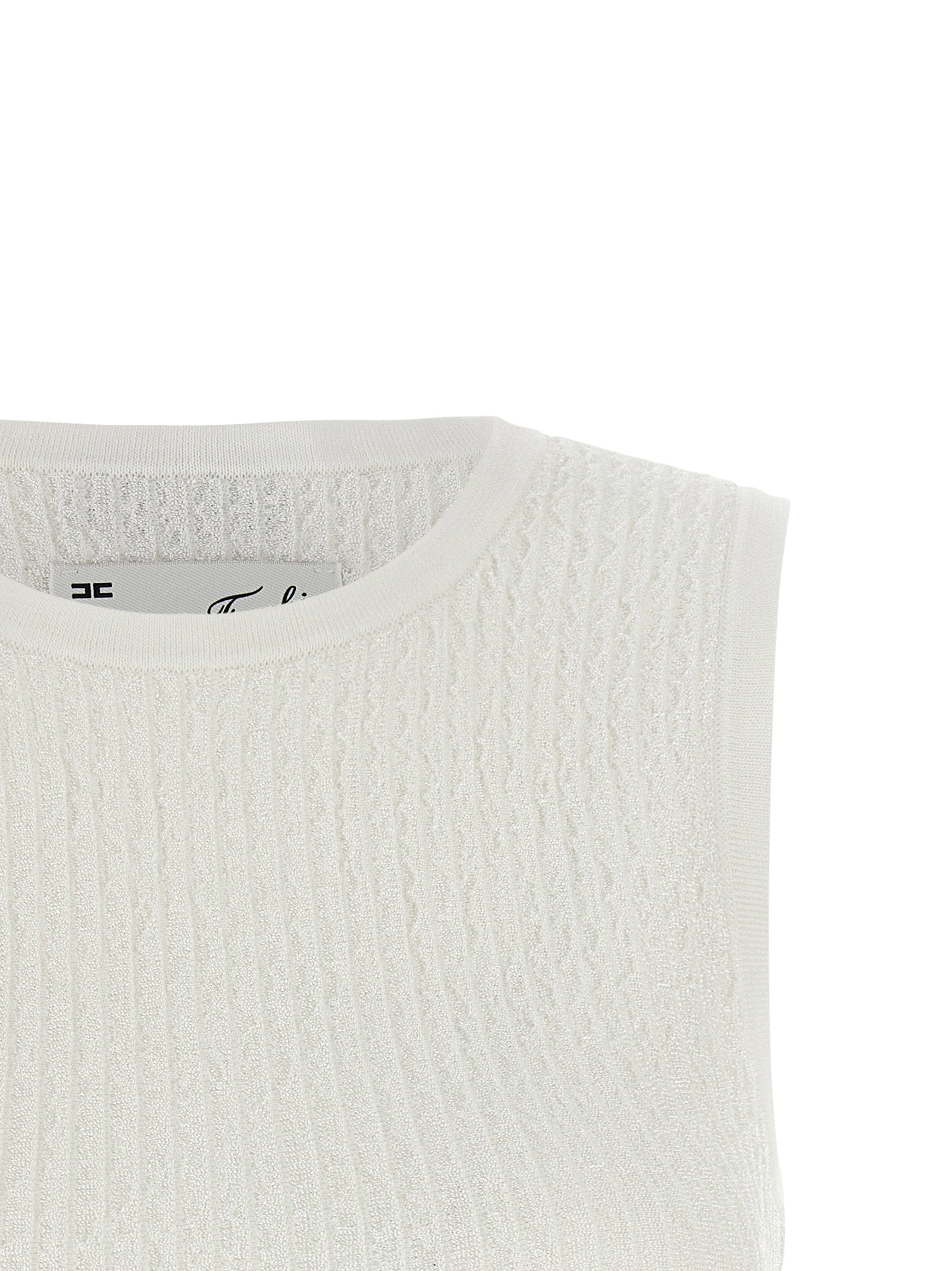 Elisabetta Franchi Ribbed Crop Top