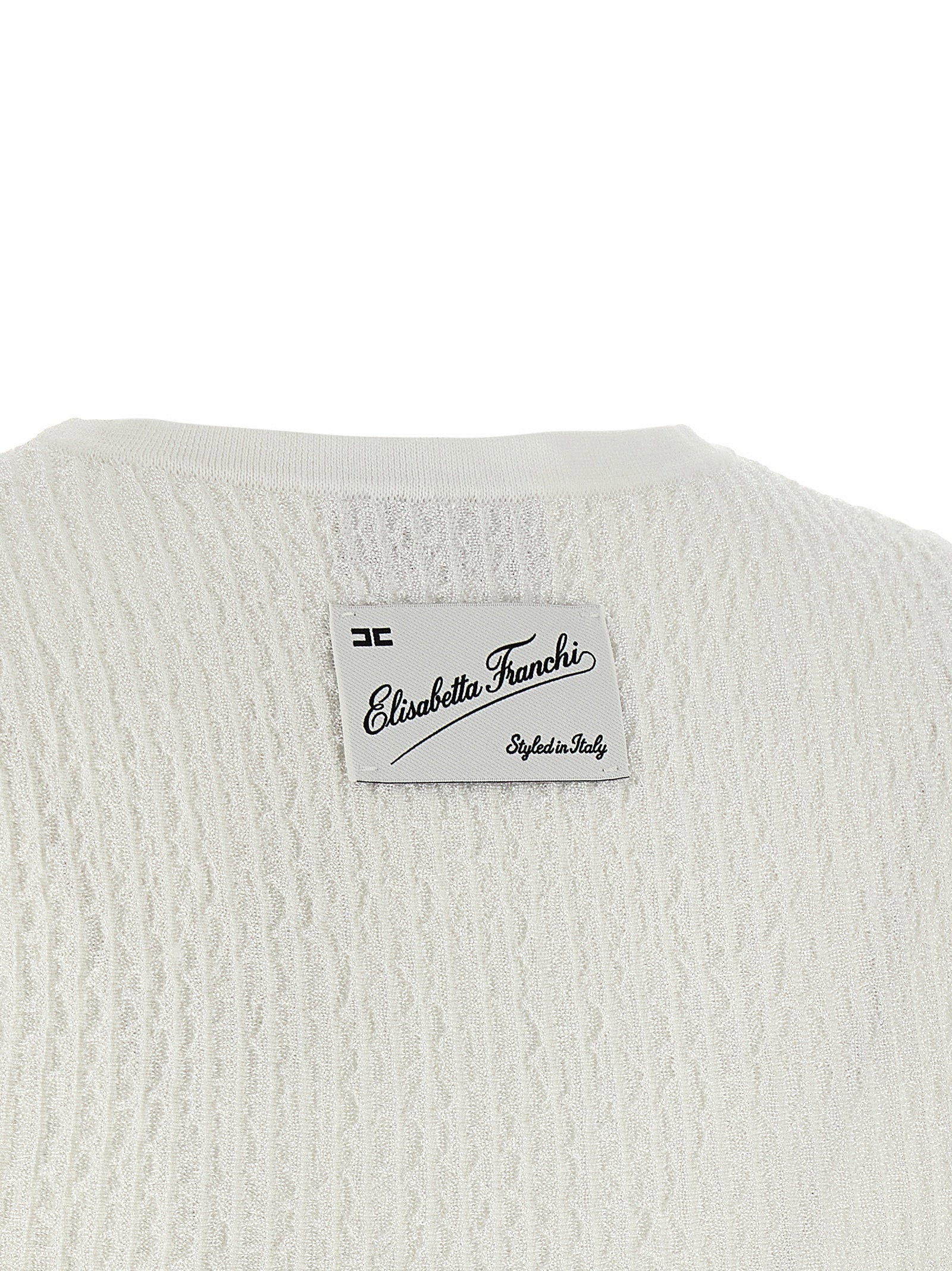 Elisabetta Franchi Ribbed Crop Top