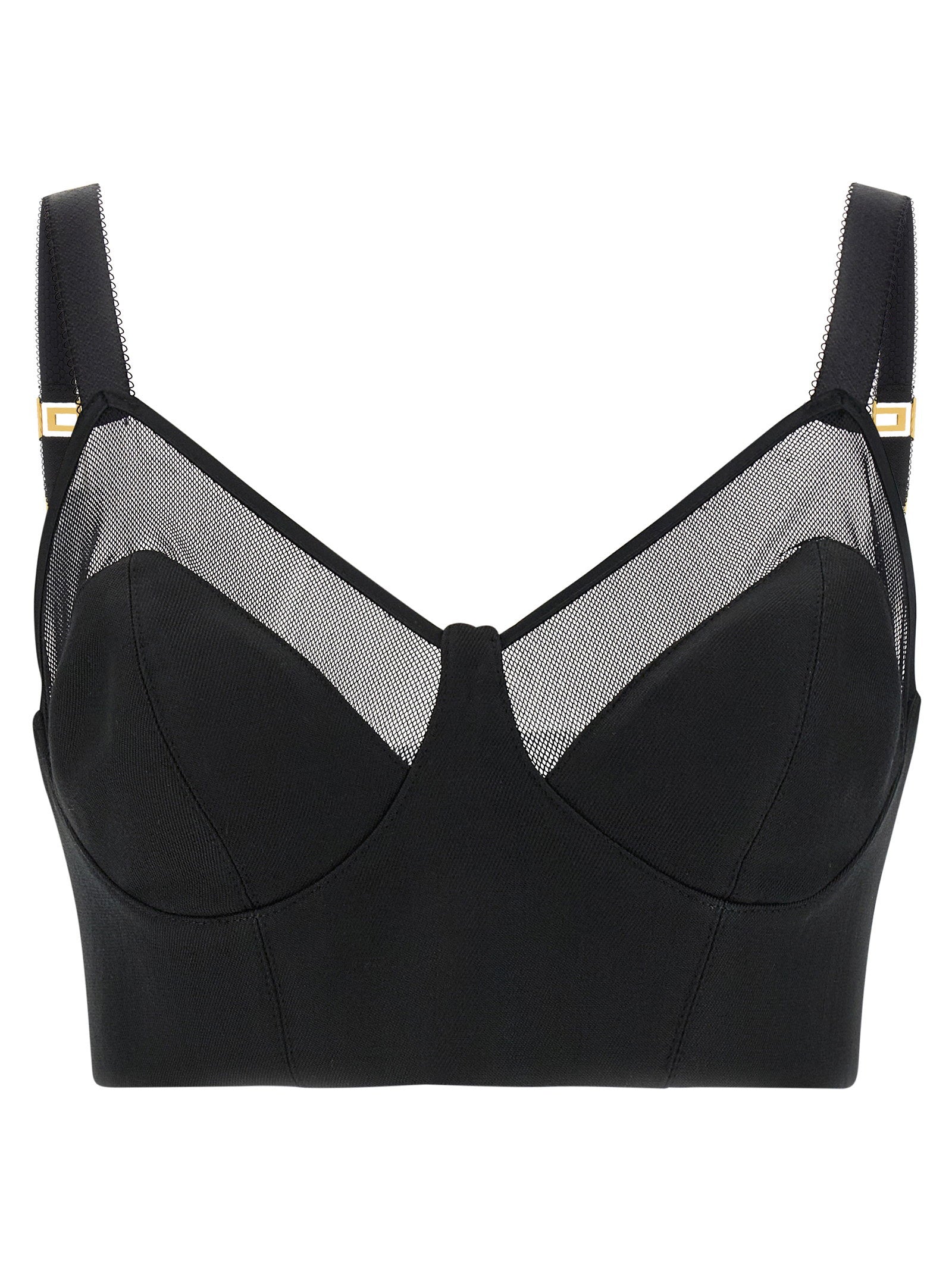 Elisabetta Franchi Cool Wool And Tulle Top