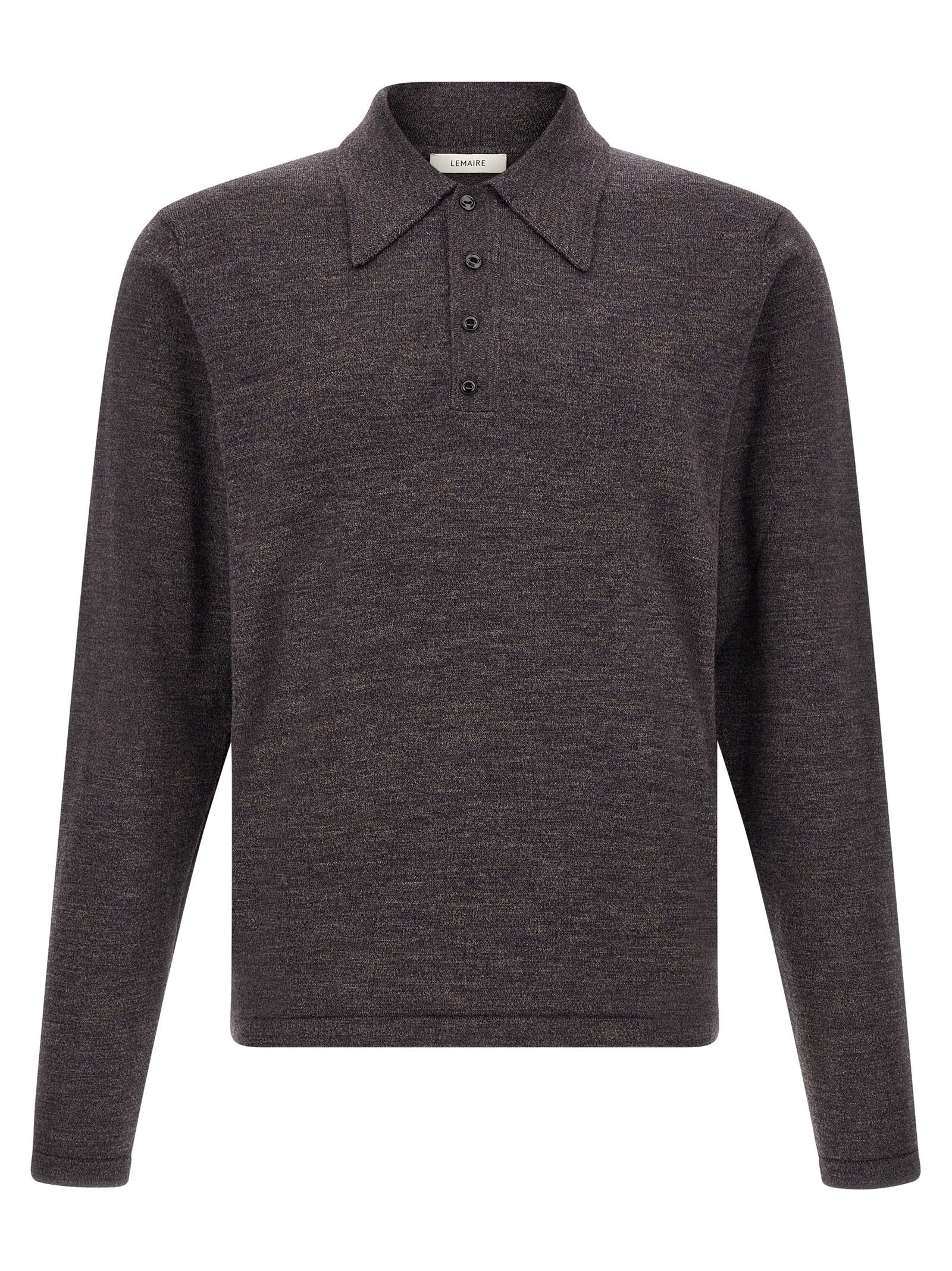 Lemaire Mouliné Wool Polo Shirt