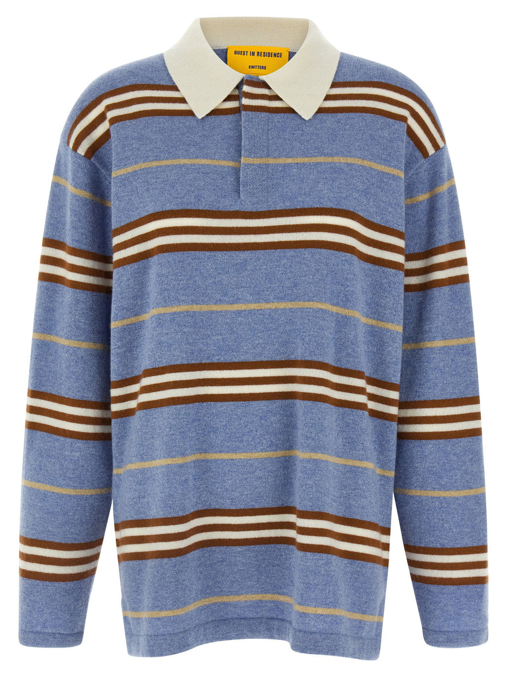 Guest In Residence Striped Rugby Polo Shirt