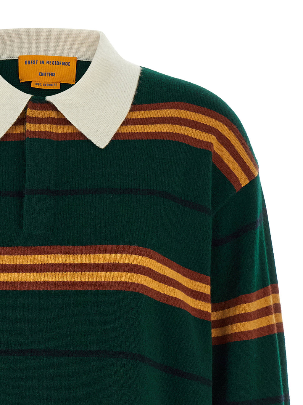 Guest In Residence Striped Rugby Polo Shirt