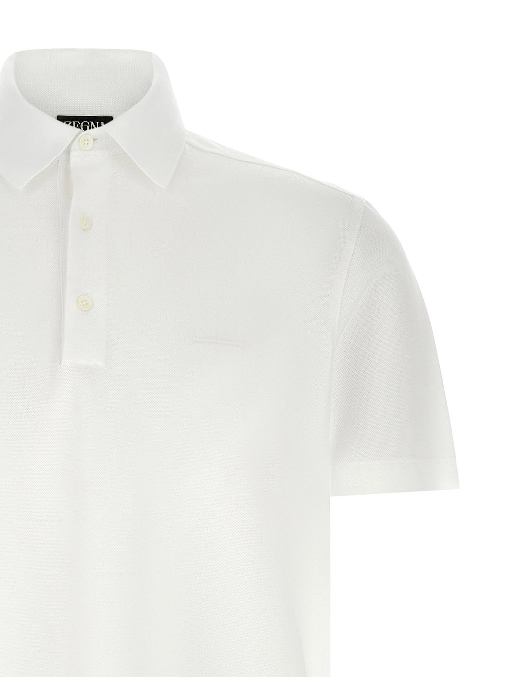 Zegna Piqué Cotton Polo Shirt