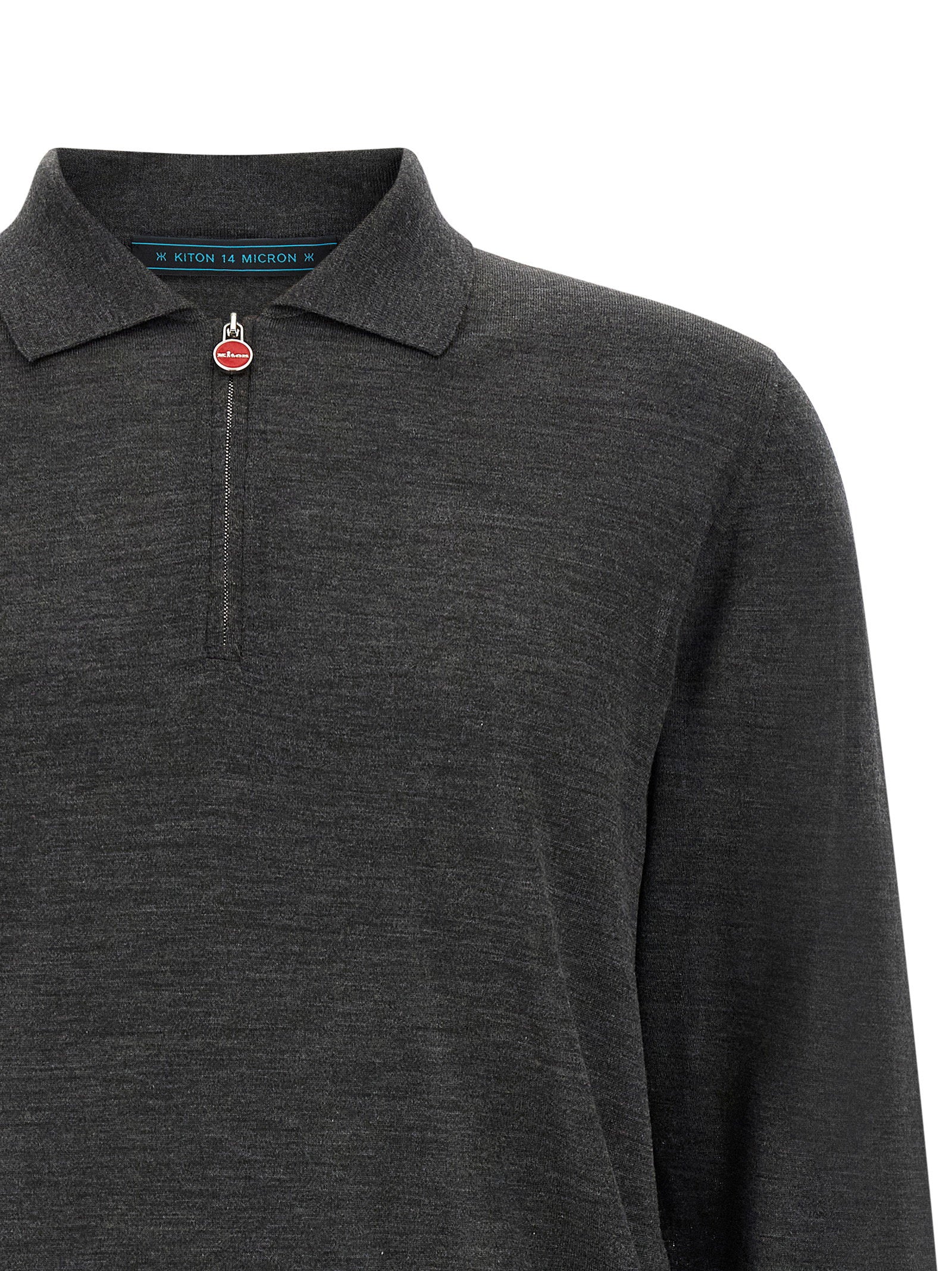 Kiton Wool Polo Shirt 14 Microns