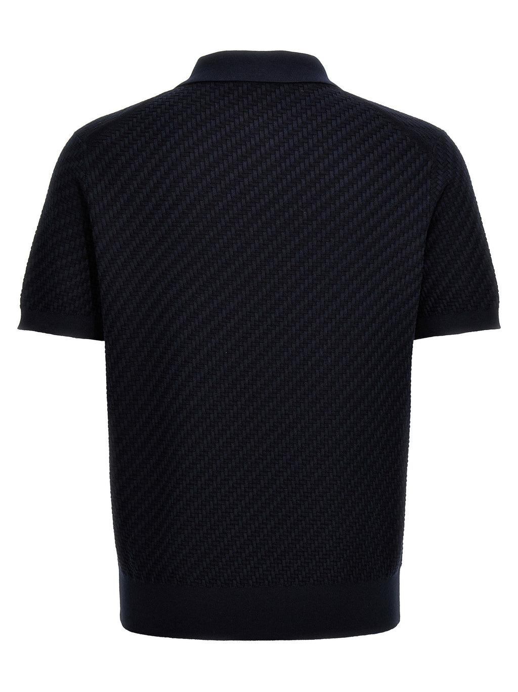 Brioni Woven Knit Polo Shirt