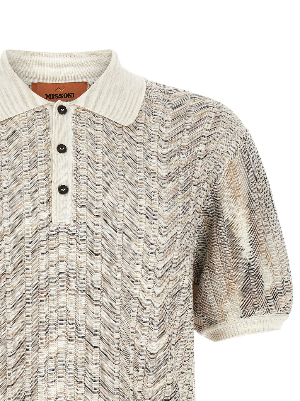 Missoni Zig-zag Knit Polo Shirt