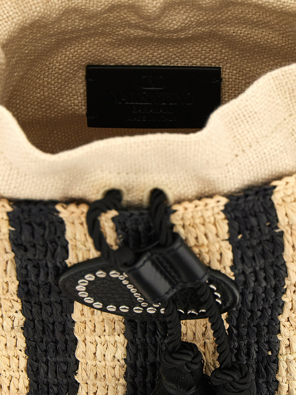 Valentino Garavani Raffia Small Bucket Bag