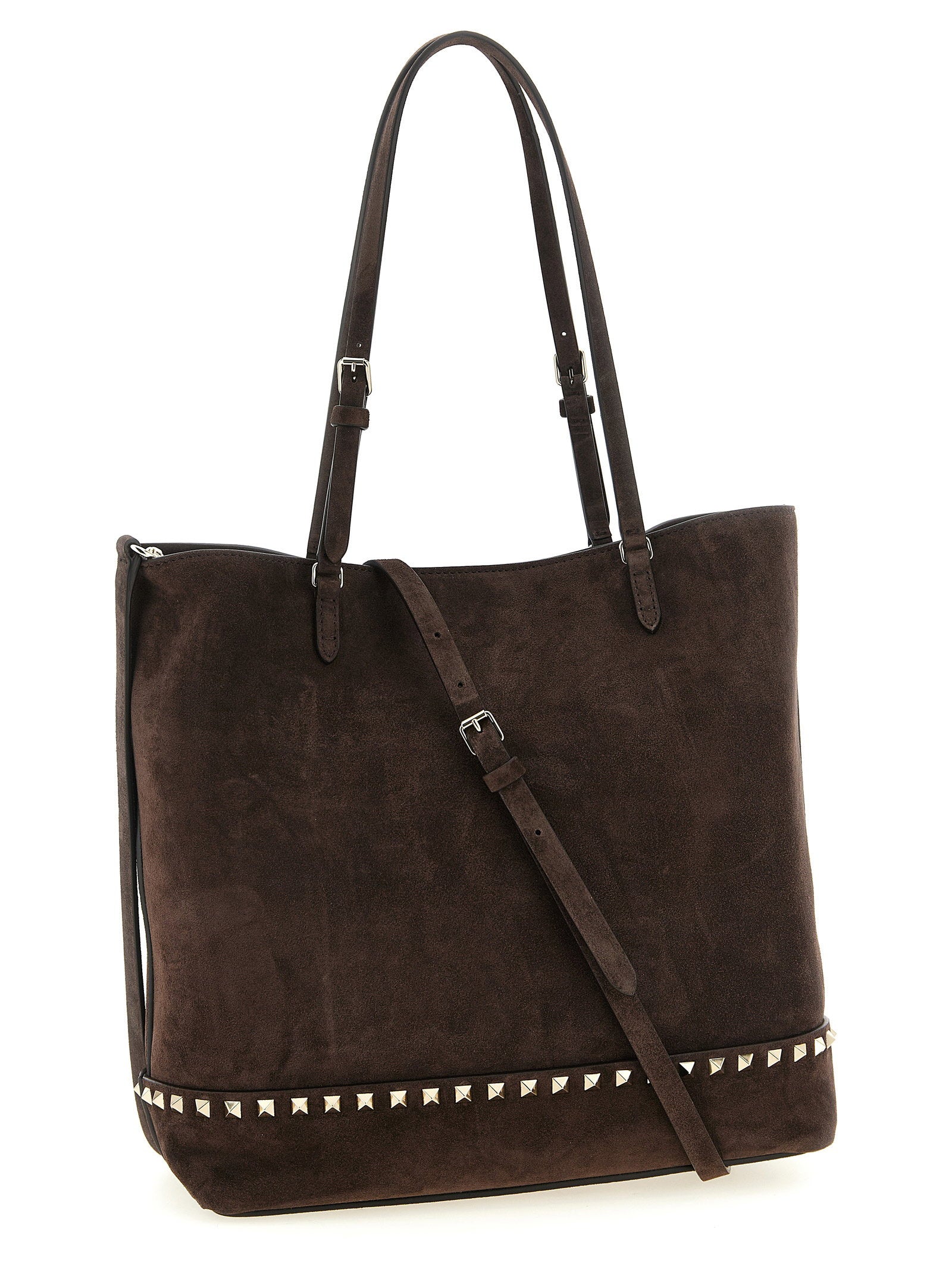 Valentino Garavani Rockstud Medium Suede Shoulder Bag