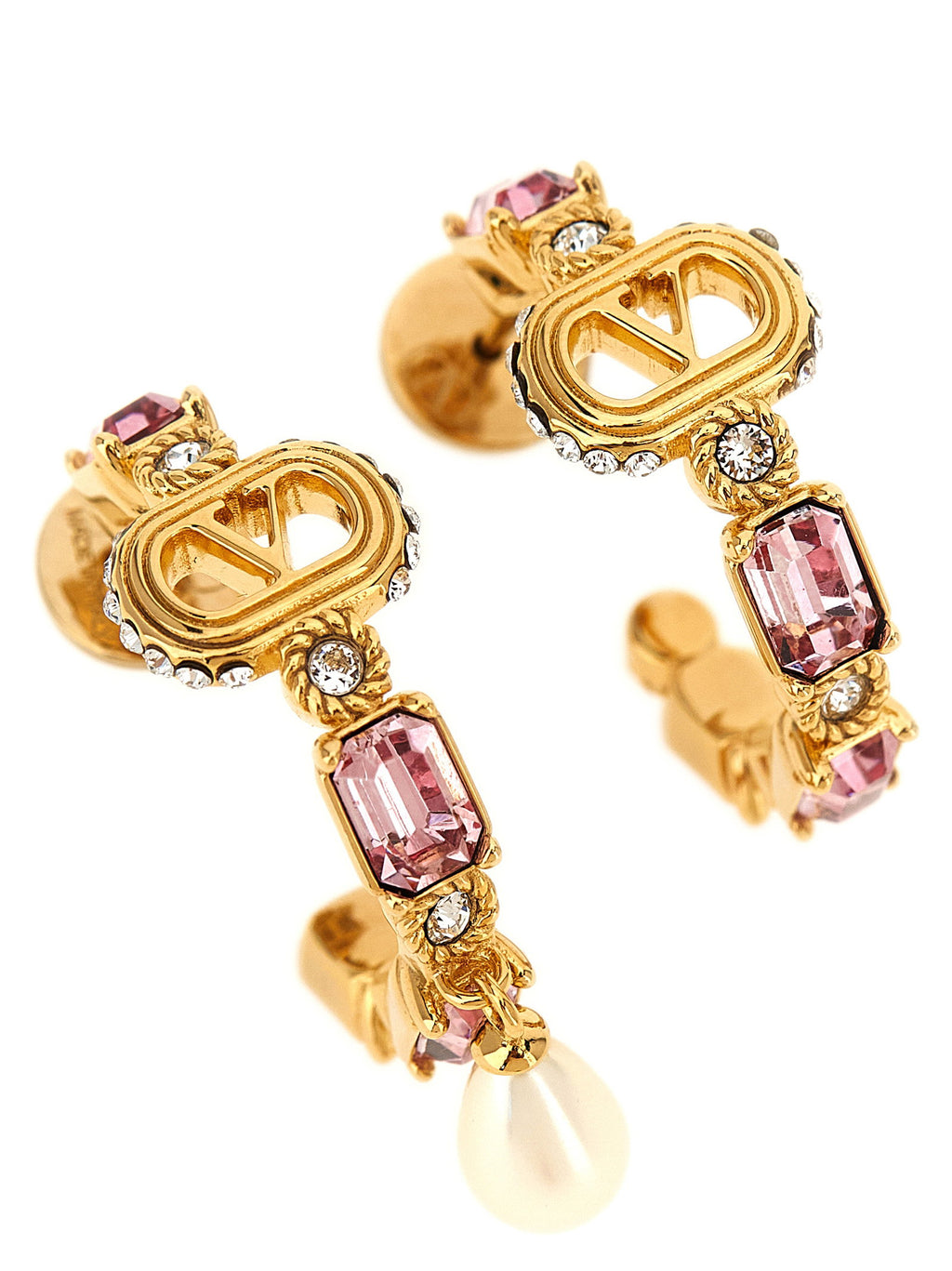 Valentino Garavani Ovalette Earrings With Rhinestones