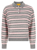 Guest In Residence Clloegiate Stripe Polo Sweater