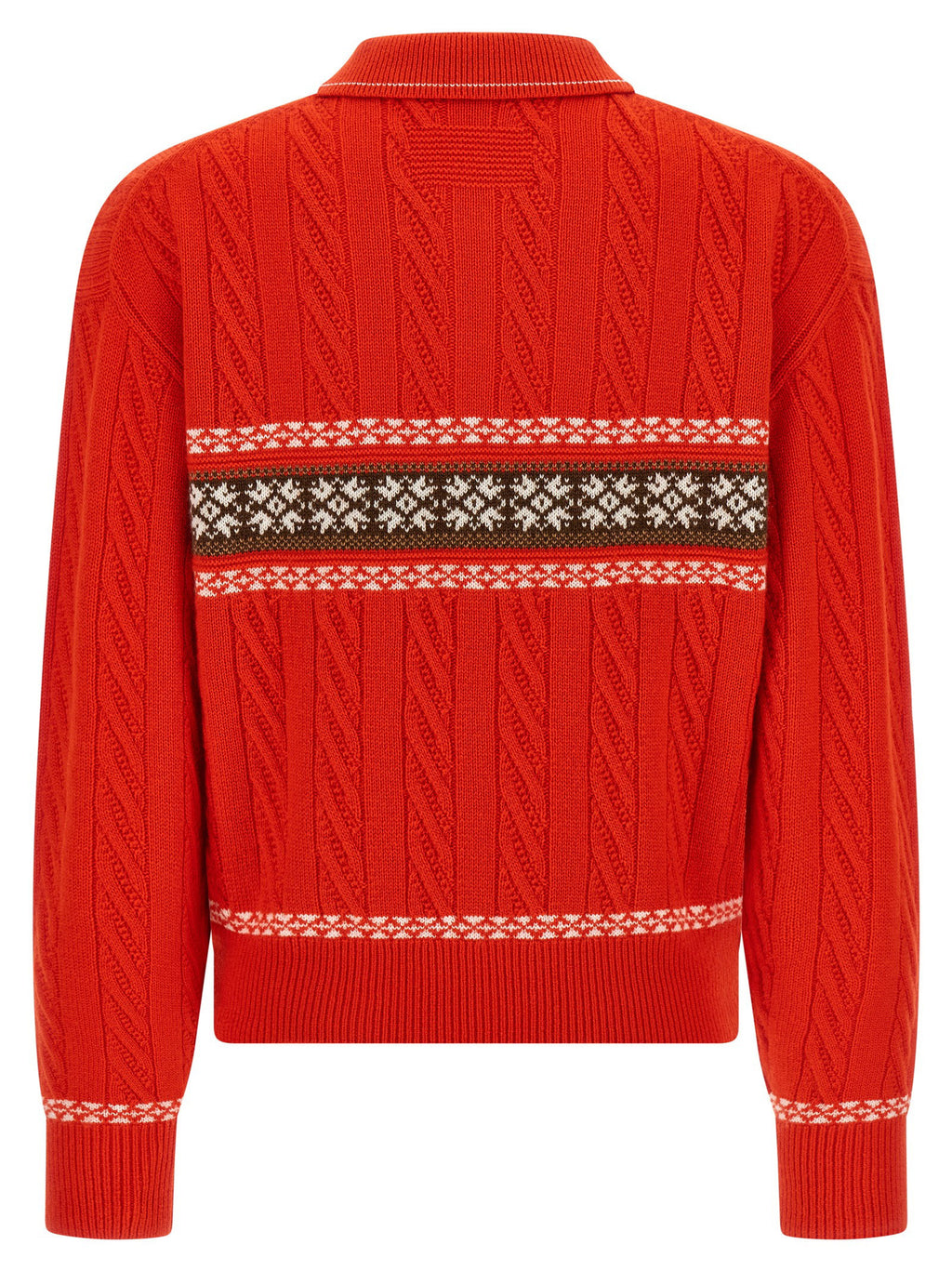 Guest In Residence Cable Collegiate Polo Sweater