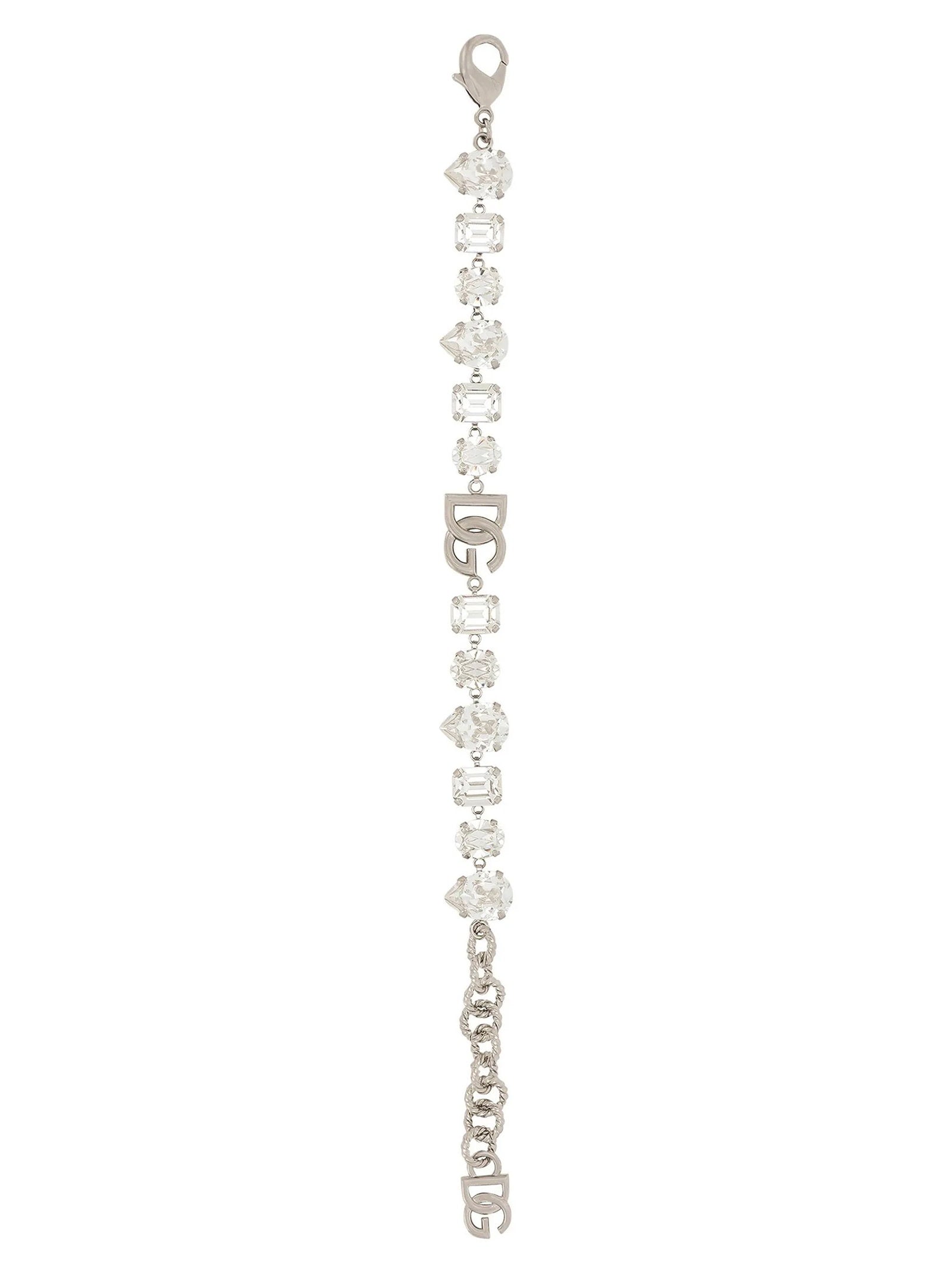 Dolce & Gabbana Bracelet With Rhinestones And Logo