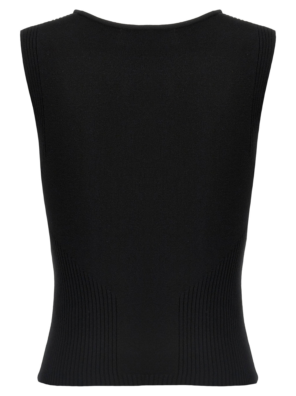 Marine Serre Moon Jewelry Knit Open Neck Top