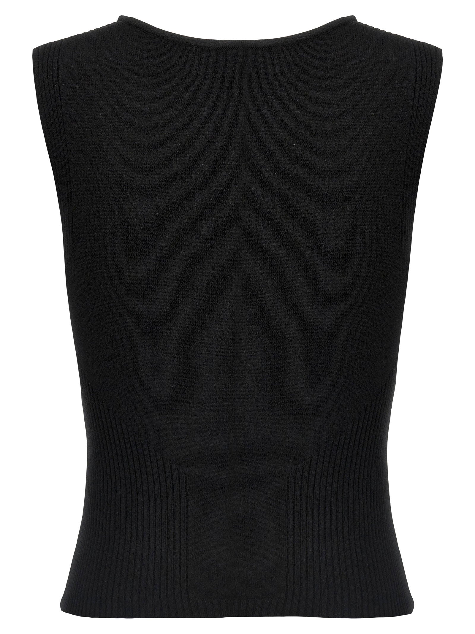 Marine Serre Moon Jewelry Knit Open Neck Top