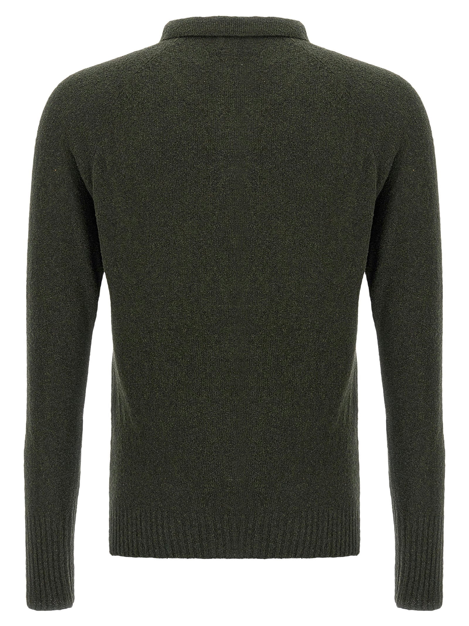 Ma'ry'ya Bouclé Cotton Polo Shirt