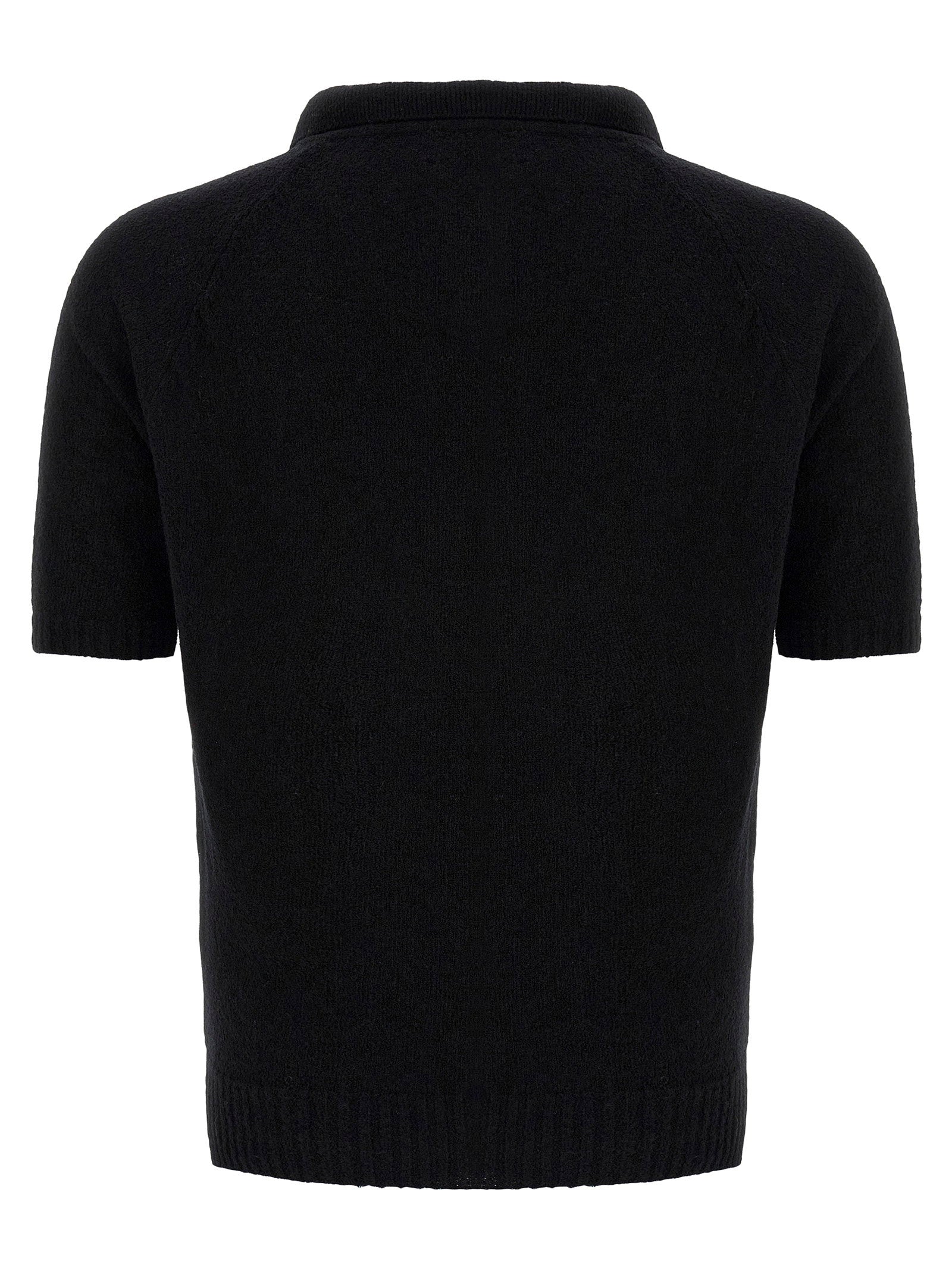 Ma'ry'ya Bouclé Cotton Polo Shirt