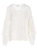 Di.la3 Pari' Puff-sleeve Silk Shirt